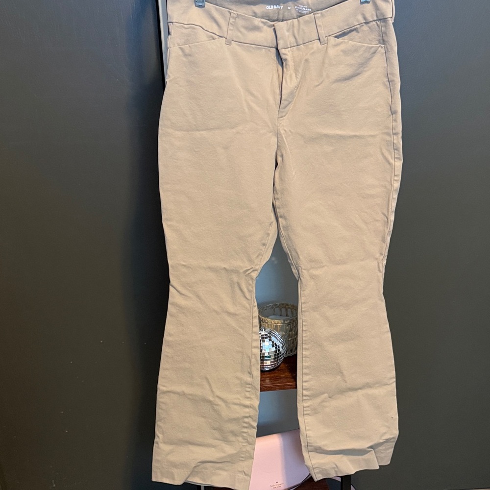 Old Navy High-Rise Pixie Flare Pants - Tan